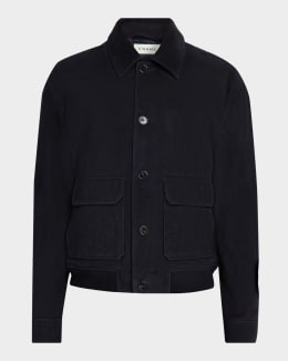 FRAME Men's Wool Double-Face Shirt Jacket | Neiman Marcus
