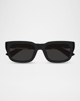 Saint Laurent Monogram 53mm Rectangular Sunglasses | Neiman Marcus