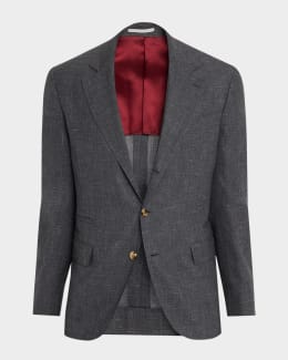 Brunello Cucinelli Men's Silk, Linen and Cashmere Single-Breasted