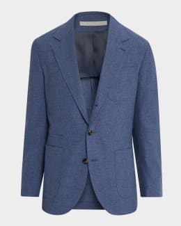 Brunello Cucinelli Men's Linen Deconstructed Suit Jacket | Neiman
