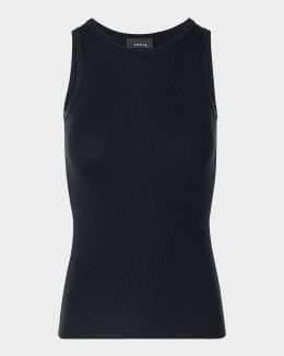ALICE + OLIVIA Amity Embroidered Crochet Tank Top | Neiman Marcus