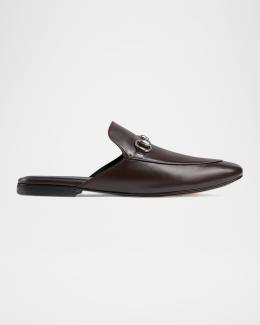 Prada Men's Shuffle Antiqued Leather Monk-Strap Mules with Fringe