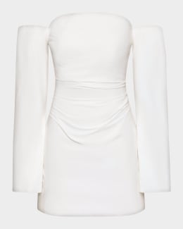 printed linen mini dress LEO LIN - Luminous Linen Mini Dress