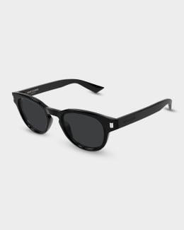 Saint Laurent Men's SL 83-001 Acetate Rectangle Sunglasses