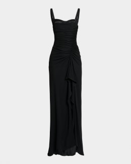 black dress lace up Jaded London Odile Dress in Black main image 0