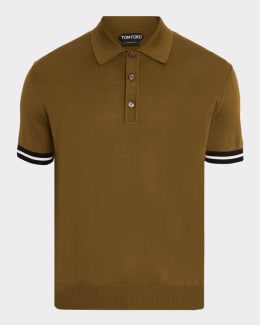 TOM FORD Men's Classic-Fit Cotton Pique Polo Shirt | Neiman Marcus