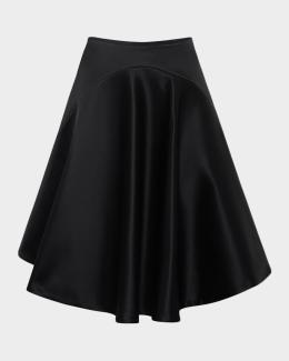 Givenchy Asymmetric Handkerchief Midi Flare Skirt | Neiman Marcus