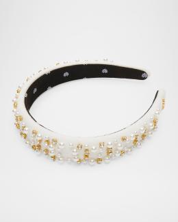 Lele Sadoughi Rosette Crystal-Embellished Headband | Neiman  display picture 2