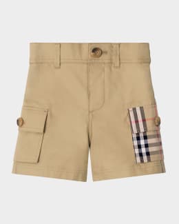 Burberry Boy's Oscar Check Cotton Shorts, Size 3-12 | Neiman Marcus