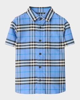 Burberry Boy's Cedar EKD Label Short-Sleeve Cotton T-Shirt, Size 3