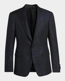 Etro Men's Ornate Jacquard Peak-Lapel Evening Jacket | Neiman Marcus
