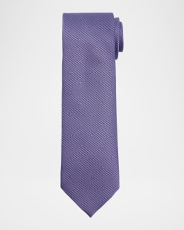 Men's Woven Diagonal-Stripe Silk Tie | Neiman Marcus