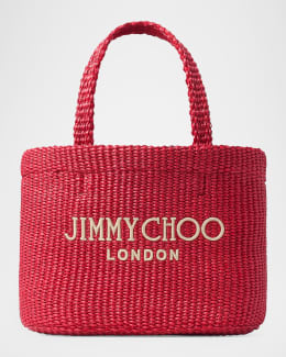 Jimmy Choo Skylar Woven Raffia Clutch Bag | Neiman Marcus