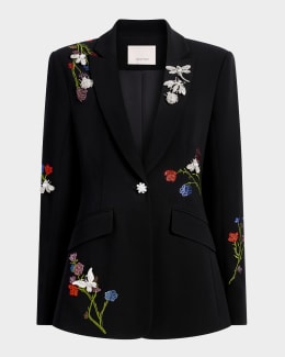 Cinq a Sept Roxie Blazer w/ Lace | Neiman Marcus