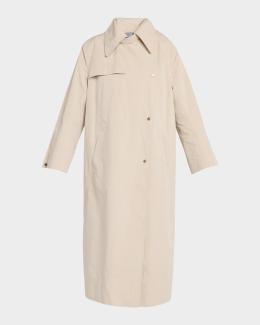 Giorgio Armani Belted Metallic Wrap Coat | Neiman Marcus