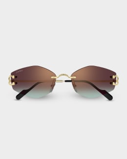 Miu Miu MU 11ZSF Acetate Rectangular Sunglasses | Neiman Marcus