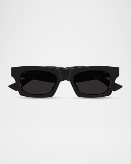 Saint Laurent Men's SL 660 Acetate Rectangle Sunglasses | Neiman