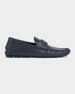 Prada Men's Leather Driving Shoes | Neiman Marcus