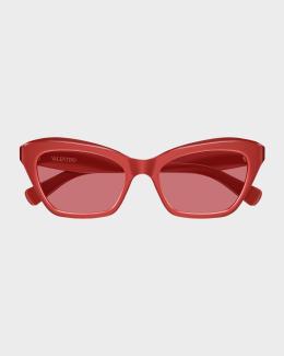 Givenchy Red and Clear Cat-Eye Sunglasses with Gradient Lenses Givenchy | Accessories | Givenchy Brown Tortoiseshell  main image 3