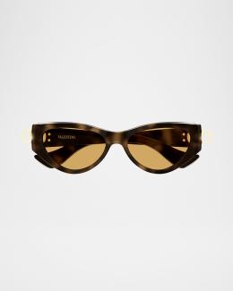 Valentino Garavani VLogo Signature 52mm Cat-Eye Sunglasses  display picture 3