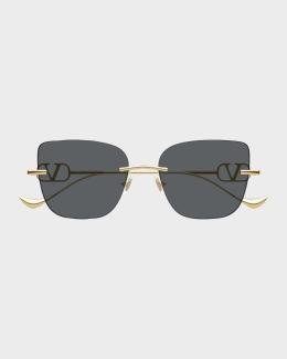 Valentino Garavani VLogo Signature 54mm Square Sunglasses | Neiman