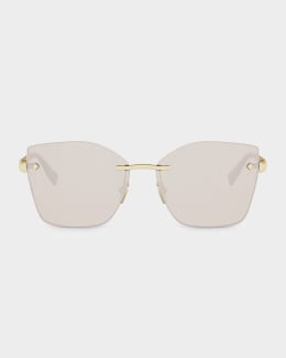 小物 BVLGARI archive sunglasses y2k Rimless Y2K 00s Bvlgari Pink Rimless Sunglasses - O/S – Rokit