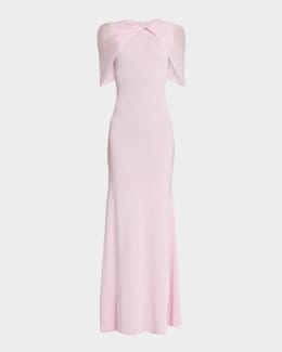 Roland Mouret Off-The-Shoulder Flower Jersey Midi Dress | Neiman Marcus