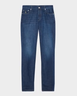Brunello Cucinelli Men's Italian Selvedge Denim Five-Pocket Pants