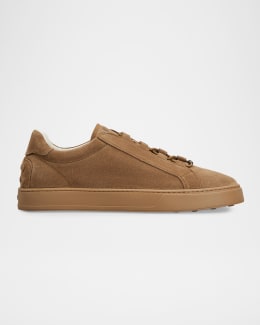 Tod's Men's Grained Leather Low-Top Sneakers | Neiman Marcus
