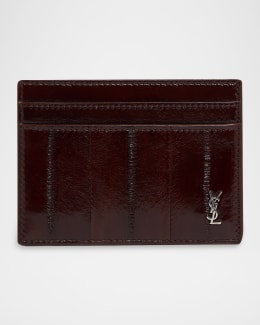 Saint Laurent Men's YSL Monogram Card Case | Neiman Marcus