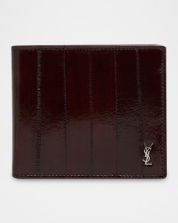 Saint Laurent Men's Tiny Cassandre Bi-Fold Wallet | Neiman Marcus