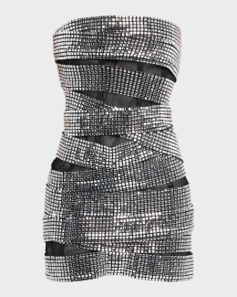 Herve Leger The Dara Lace Midi Dress | Neiman Marcus