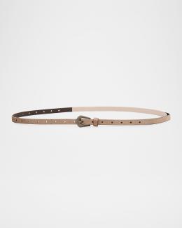 Ralph Lauren Collection Abstract Plaque Buckle Leather Belt  display picture 1