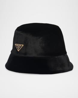Prada Cable-Knit Wool Bucket Hat | Neiman Marcus