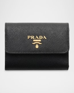 Prada Small Saffiano Leather Trifold Wallet | Neiman Marcus