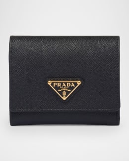 Prada Small Leather Wallet | Neiman Marcus