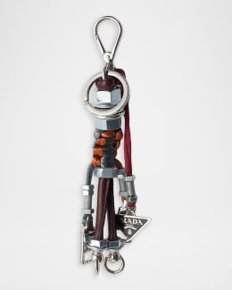 Prada Sailboat Leather Key Ring Pendant | Neiman Marcus