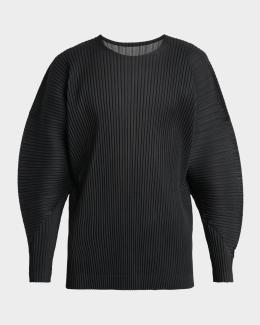Homme Plisse Issey Miyake Men's Homme Plisse Sheer Knit Crewneck