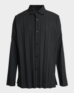 Homme Plisse Issey Miyake Men's Monthly Colors Pleated Snap-Front