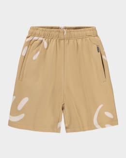 Burberry Boy's Check-Trim Cotton Shorts, Size 3-14 | Neiman Marcus