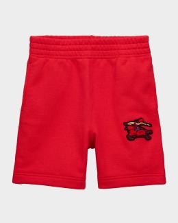 Burberry Boy's Oscar Check Cotton Shorts, Size 3-12 | Neiman Marcus