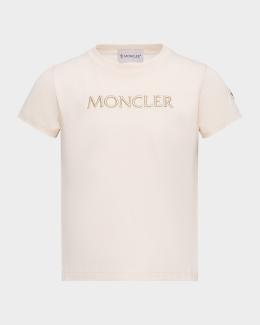 Moncler Girl's Logo Embroidered T-Shirt, Size 12M-3 | Neiman Marcus