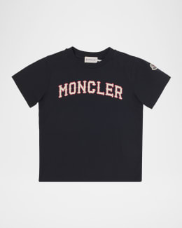 Moncler Boy's Scribble Bell Logo Short-Sleeve T-Shirt, Size 12-14