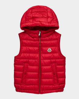Moncler Boy's Uzzay Hooded Down Vest, Size 12-14 | Neiman Marcus