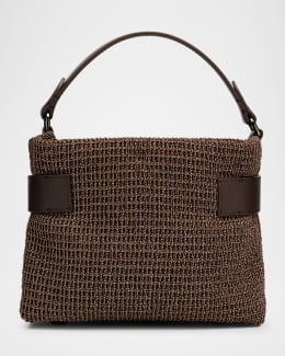 Akris Alice Mini Embellished Satin Top-Handle Bag | Neiman Marcus