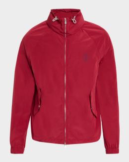 FRAME Men's Wool Full-Zip Blouson | Neiman Marcus
