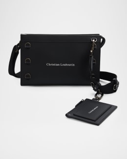 Christian Louboutin Men's Blaster Spiked Leather Travel Toiletry