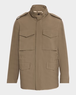 dunhill Men's Windowpane Check Herringbone Jacket | Neiman Marcus