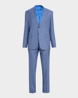 Emporio Armani Men's Wool-Blend Sharkskin G Line Suit | Neiman Marcus