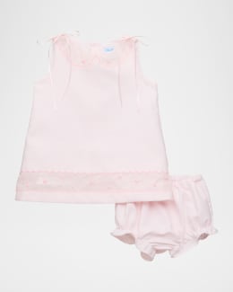 Luli & Me Girl's Embroidered Ruffle Cotton Gauze Dress, Size 9M-3T